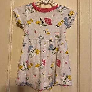 3-6 month girls white dress with flowers